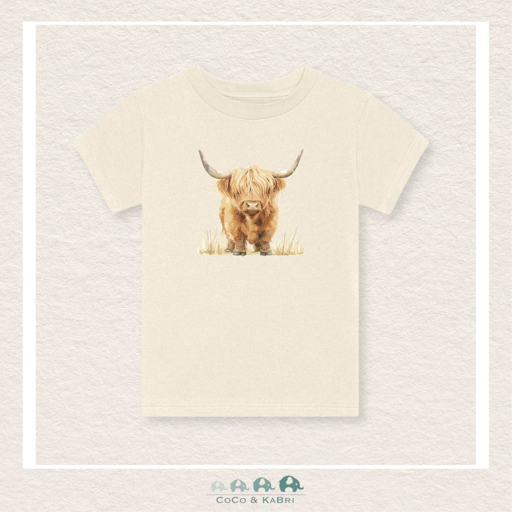 "The Alex" - Toddler Tshirt - Highland Cow (Pattern can be placed on any shirt), CoCo & KaBri Children's Boutique