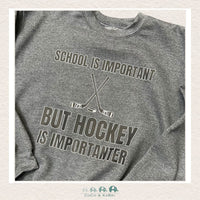 "The Bailey" Youth Sweatshirt - Charcoal Heather - School is Important (Made to Order), CoCo & KaBri Children's Boutique