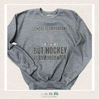 "The Bailey" Youth Sweatshirt - Charcoal Heather - School is Important (Made to Order), CoCo & KaBri Children's Boutique