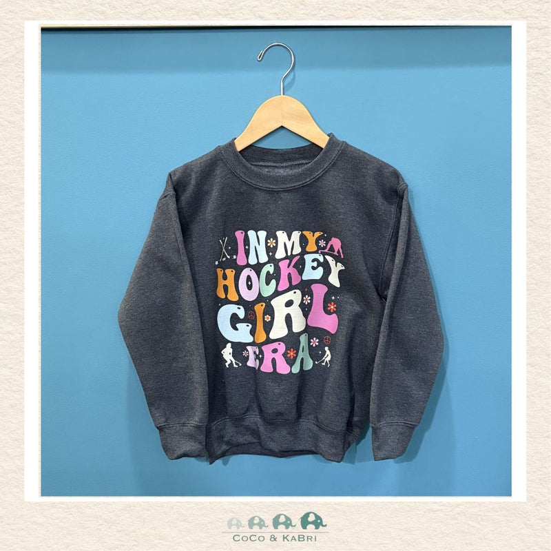 "The Bailey" Youth Sweatshirt - Dark Heather - In My Hockey Girl Era (Can be put any shirt/size), CoCo & KaBri