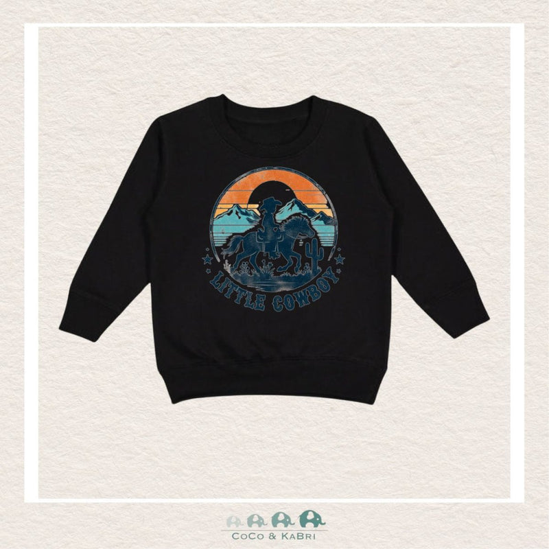 "The Drew" Sweatshirt - Toddler Fleece Crewneck (Black) Little Cowboy, CoCo & KaBri Children's Boutique