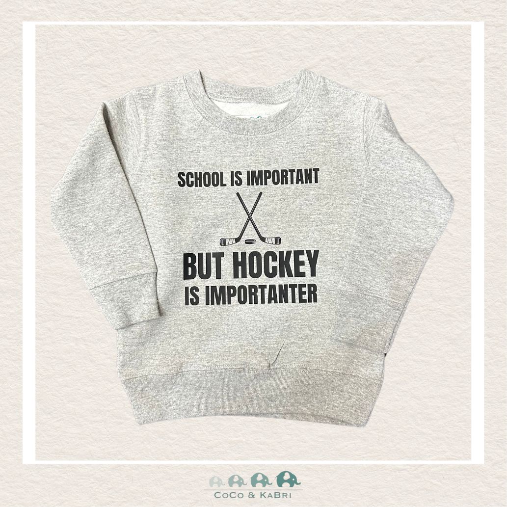 "The Drew" Sweatshirt - Toddler Fleece Crewneck - School is Important...., CoCo & KaBri Children's Boutique