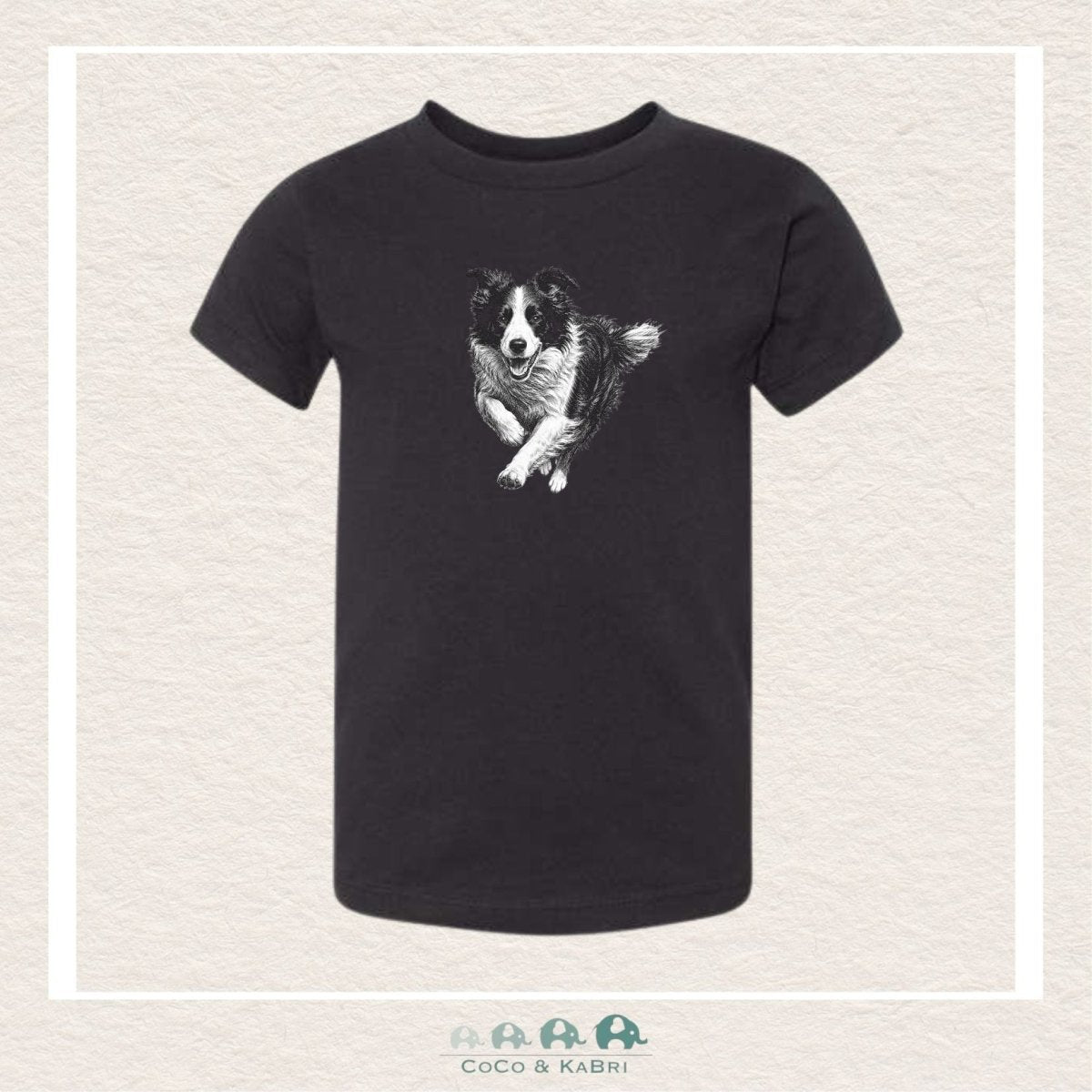 "The Georgia" Youth Black Tee - Border Collie, CoCo & KaBri Children's Boutique, Brooks Alberta Canada