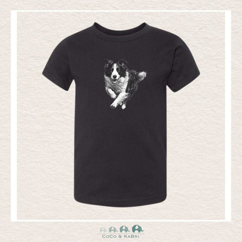 "The Georgia" Youth Black Tee - Border Collie, CoCo & KaBri Children's Boutique, Brooks Alberta Canada