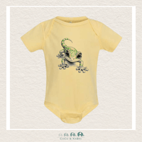"The Harper" Baby Ribbed Diaper Shirt Gecko (Yellow), CoCo & KaBri Children's Boutique, Brooks Alberta Canada