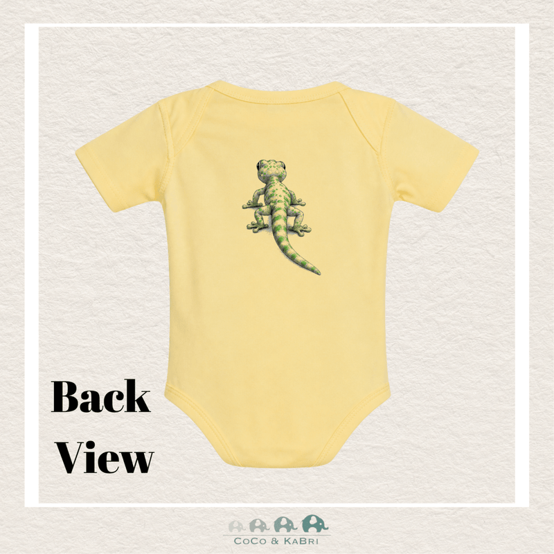 "The Harper" Baby Ribbed Diaper Shirt Gecko (Yellow), CoCo & KaBri Children's Boutique, Brooks Alberta Canada
