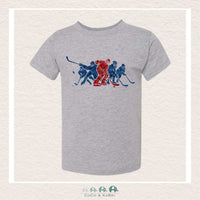 "The Jordan" Toddler Gray Tee - 5 Hockey Players, CoCo & KaBri Children's Boutique