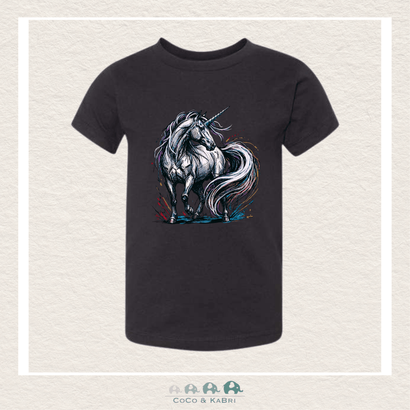"The Jordan" Toddler Unicorn TShirt (Black), CoCo & KaBri Children's Boutique, Brooks Alberta Canada