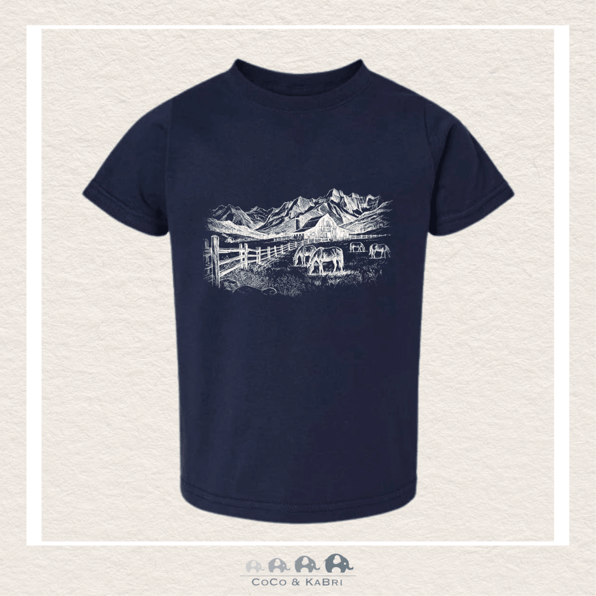 "The Quinn" Youth Tee - Pasture Navy, CoCo & KaBri Children's Boutique, Brooks Alberta Canada