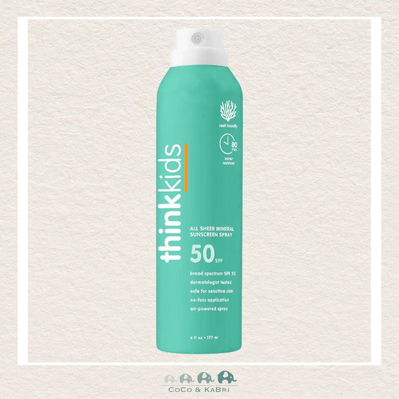 ThinkSport Kids SPF 50 All Sheer Mineral Sunscreen Spray, CoCo & KaBri Children's Boutique