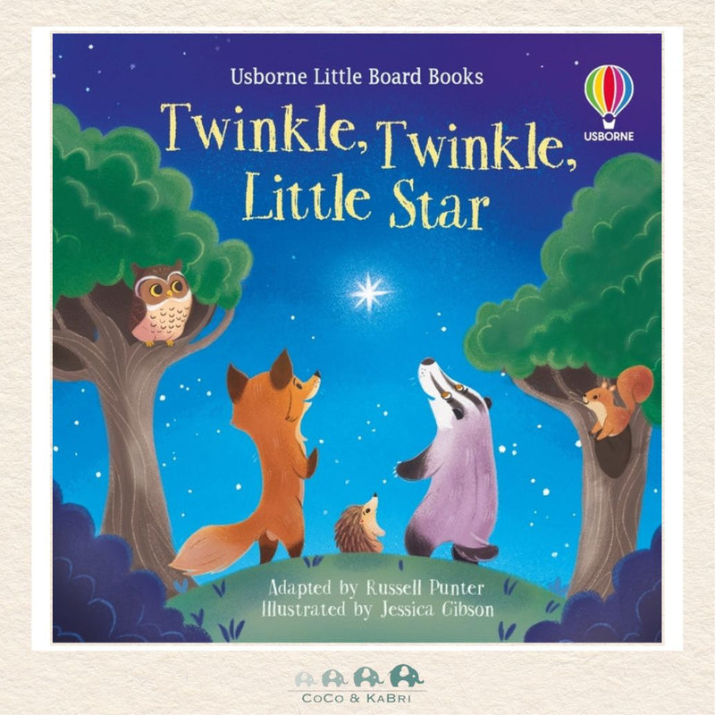 Book cover of 'Twinkle, Twinkle, Little Star' with animals and star illustration.