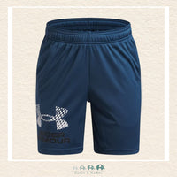 UA Tech Logo Shorts - Wham Blue, CoCo & KaBri Children's Boutique, Brooks Alberta Canada