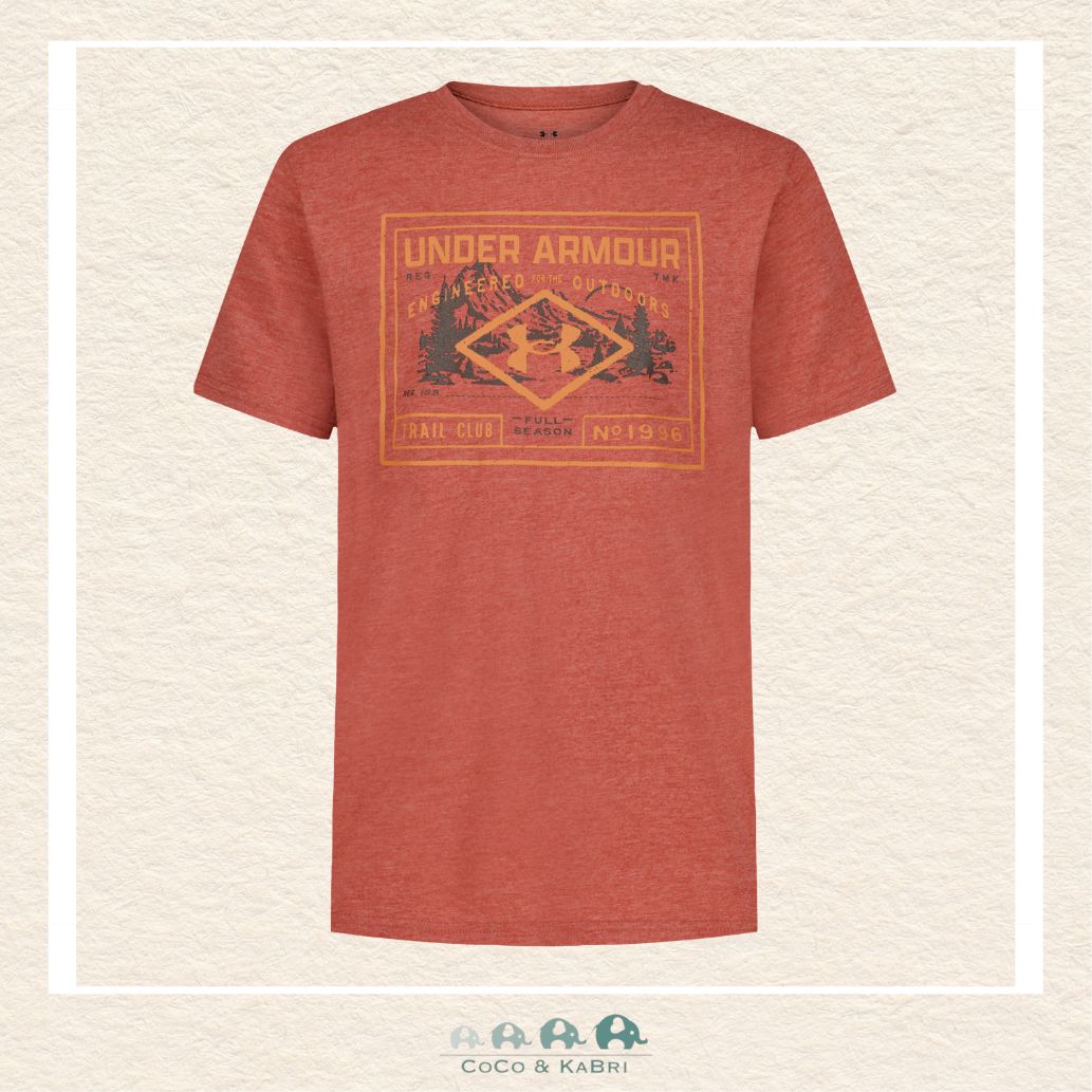 Under Amrou: Youth Boys' Traiul Club Tee - Heathered Red, CoCo & KaBri Children's Boutique, Brooks Alberta Canada