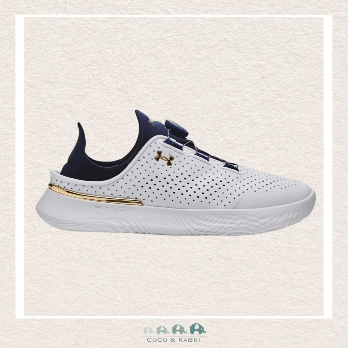 Under Armour: Adult Unisex SlipSpeed™ Training Shoes White/Navy (Y4 - 141), CoCo & KaBri Children's Boutique
