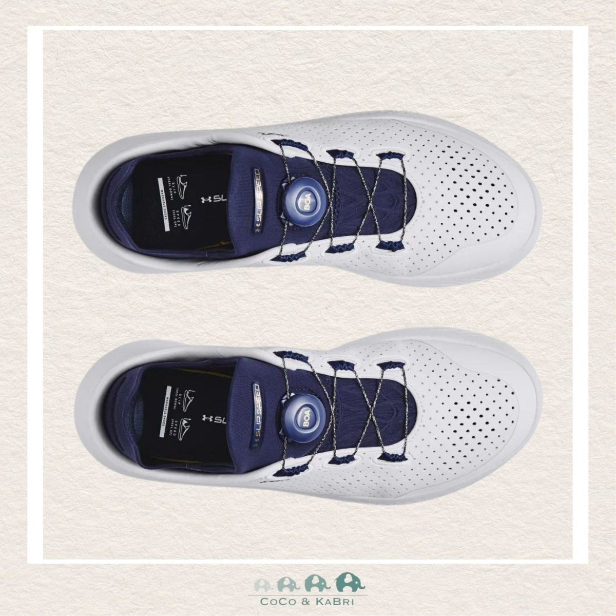 Under Armour: Adult Unisex SlipSpeed™ Training Shoes White/Navy (Y4 - 141), CoCo & KaBri Children's Boutique