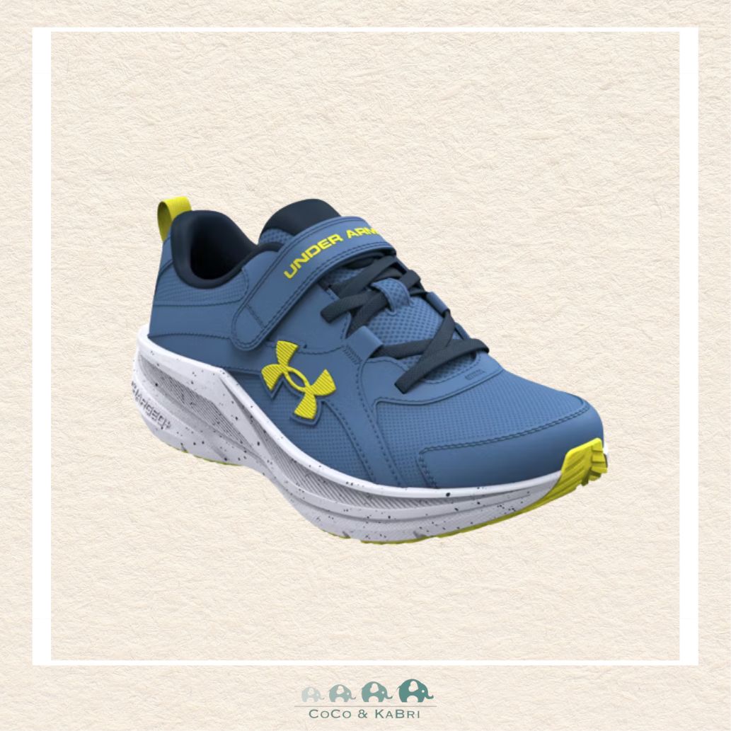 Under Armour Assert 11 AC WIDE Boys' Pre-School Running Shoes Aegean Blue, CoCo & KaBri Children's Boutique, Brooks Alberta Canada