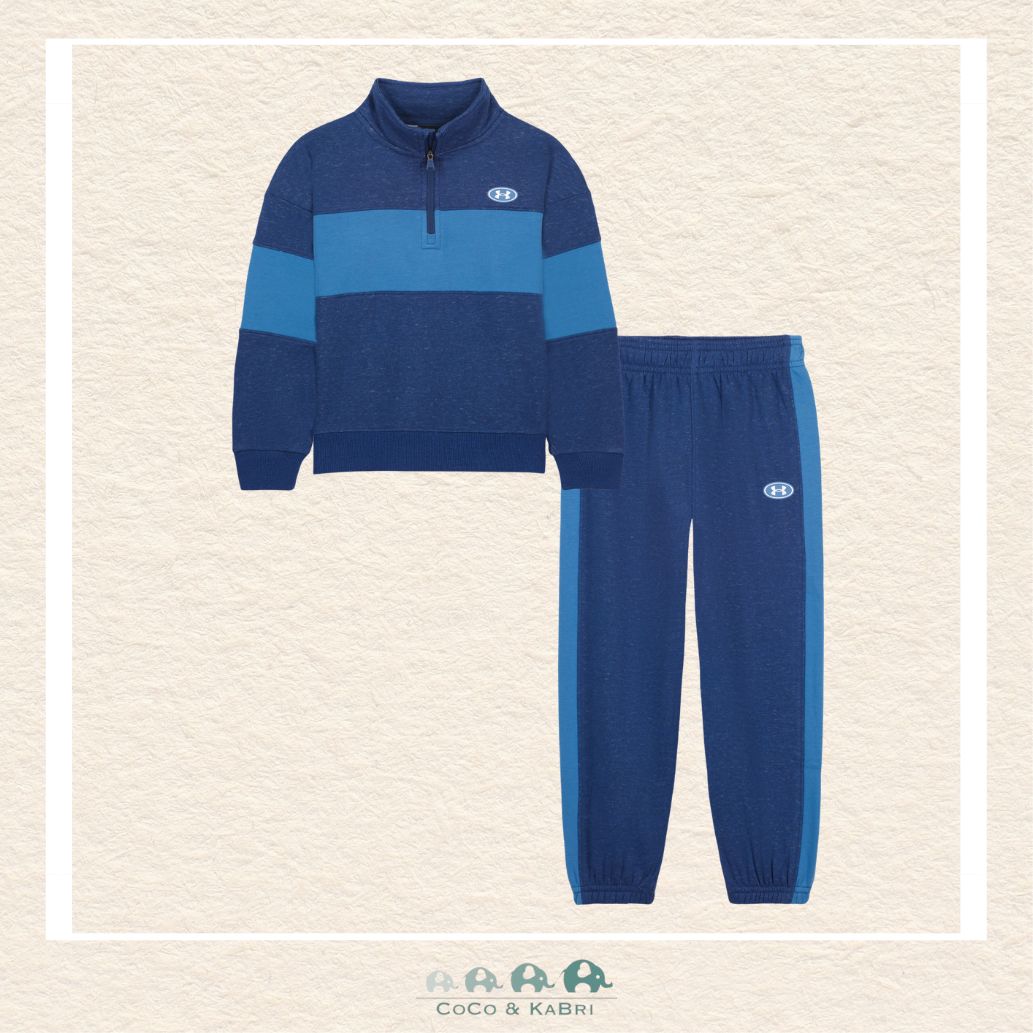 Under Armour: Baby Boy Color Block 1/4 Zip Set - Aegean Blue, CoCo & KaBri Children's Boutique, Brooks Alberta Canada