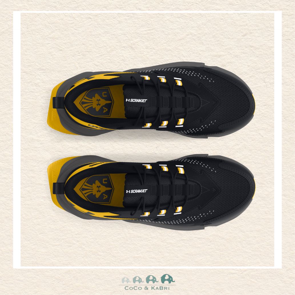 Under Armour Big Boys Scramjet 6 AL - Black/Yellow (Q2 - 165), CoCo & KaBri Children's Boutique