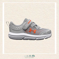 Under Armour: BINF Assert 10 AC - Grey/Orange Shoe (N2-66), CoCo & KaBri Children's Boutique