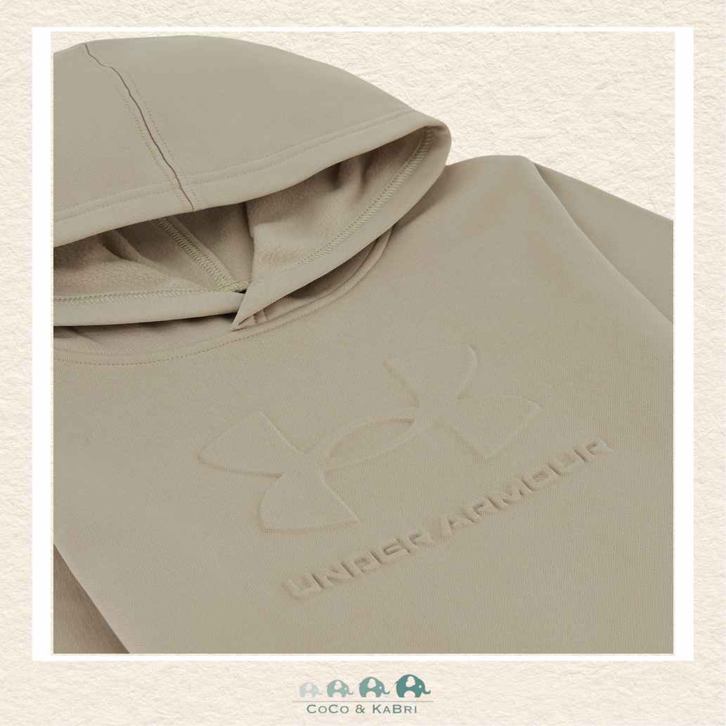 Under Armour: Boys' Embossed Hoodie - Timberwolf Taupe, CoCo & KaBri Children's Boutique, Brooks Alberta Canada