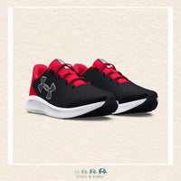 Under Armour Boys' Grade School Charged Pursuit 3 Big Logo Running Shoes Black/Red (Q1 - 101), CoCo & KaBri Children's Boutique