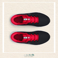 Under Armour Boys' Grade School Charged Pursuit 3 Big Logo Running Shoes Black/Red (Q1 - 101), CoCo & KaBri Children's Boutique