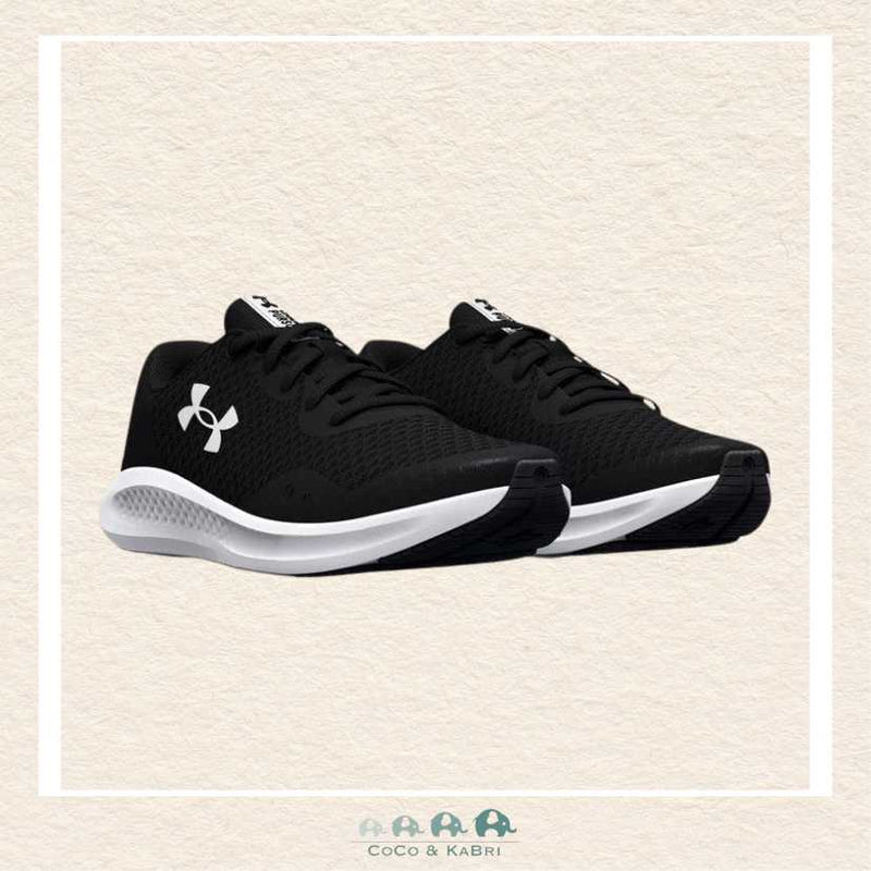 Under Armour: Boys' Grade School Charged Pursuit 3 Running Shoes Black/White, CoCo & KaBri Children's Boutique