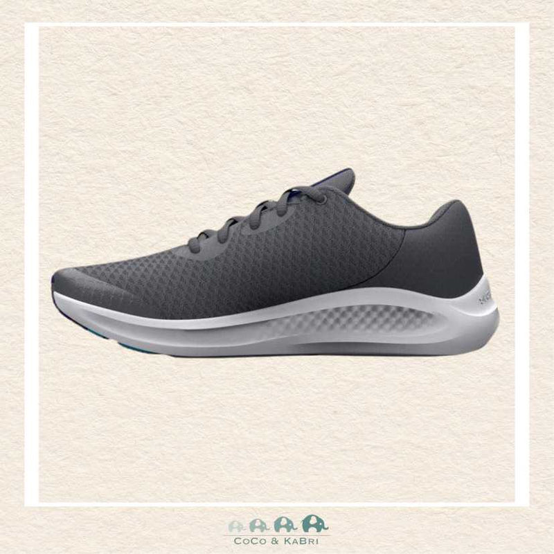 Under Armour: Boys' Grade School Charged Pursuit 3 Running Shoes Pitch Gray(N1-72), CoCo & KaBri Children's Boutique