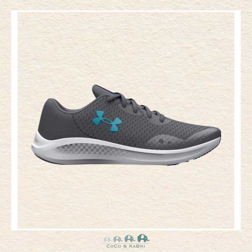 Under Armour: Boys' Grade School Charged Pursuit 3 Running Shoes Pitch Gray(N1-72), CoCo & KaBri Children's Boutique