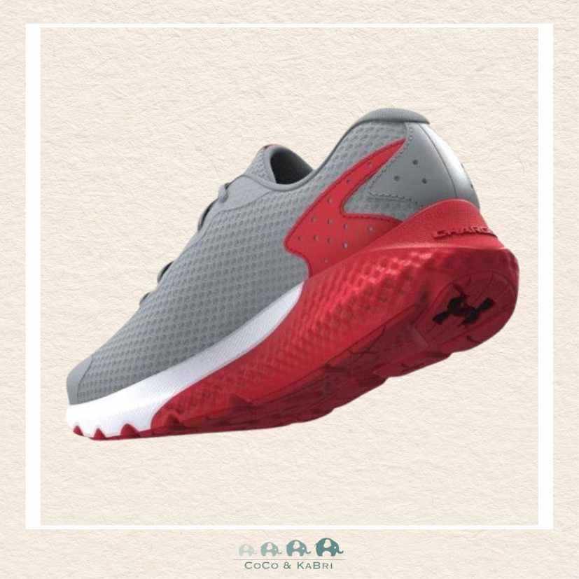 Under Armour: Boys' Grade School Charged Rogue 3 Running Shoes - Mod Gray(Y1-84), CoCo & KaBri Children's Boutique