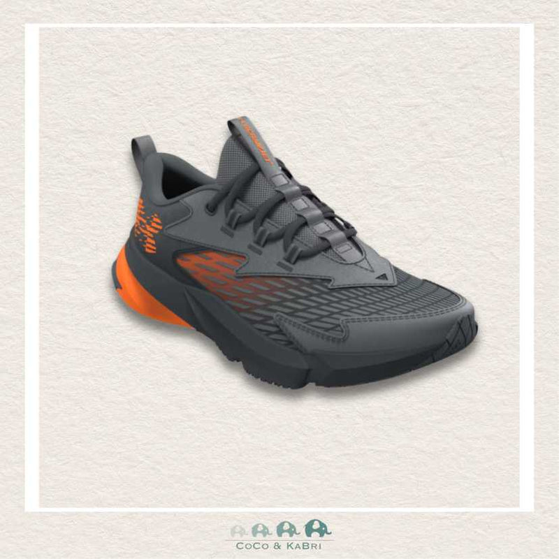 Under Armour Boys' Grade School Scramjet 7 Running Shoes - Anthracite/Blaze Orange (U4), CoCo & KaBri Children's Boutique