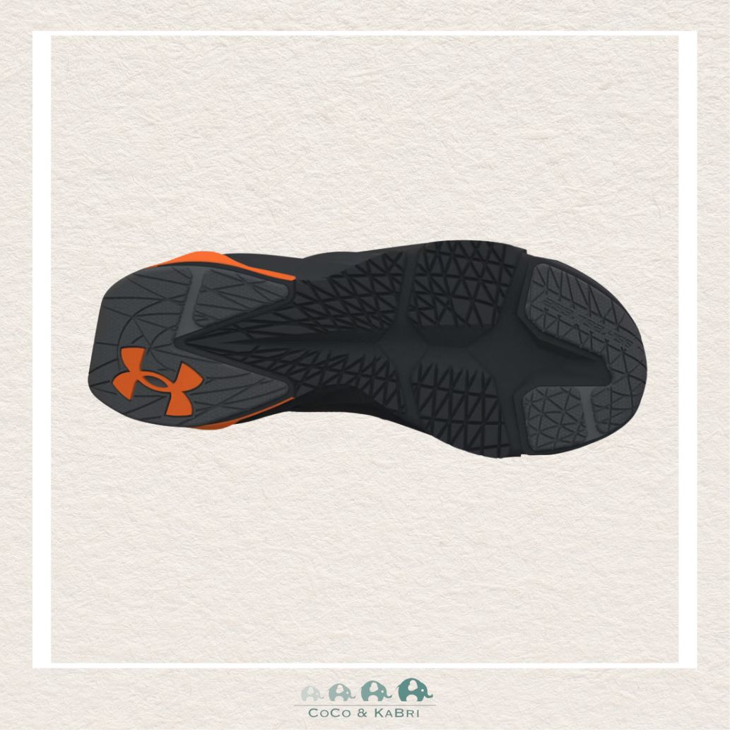 Under Armour Boys' Grade School Scramjet 7 Running Shoes - Anthracite/Blaze Orange (U4), CoCo & KaBri Children's Boutique