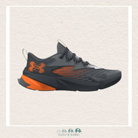 Under Armour Boys' Grade School Scramjet 7 Running Shoes - Anthracite/Blaze Orange (U4), CoCo & KaBri Children's Boutique