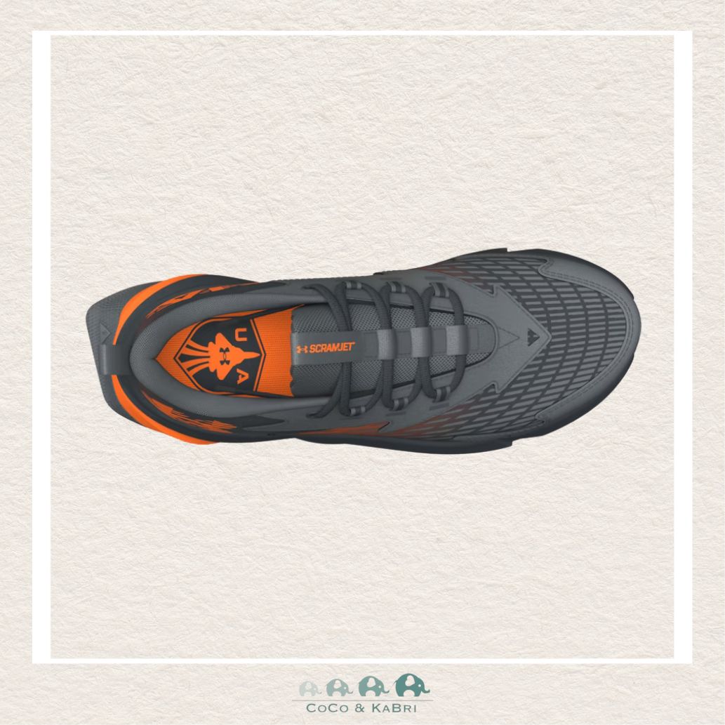 Under Armour Boys' Grade School Scramjet 7 Running Shoes - Anthracite/Blaze Orange (U4), CoCo & KaBri Children's Boutique