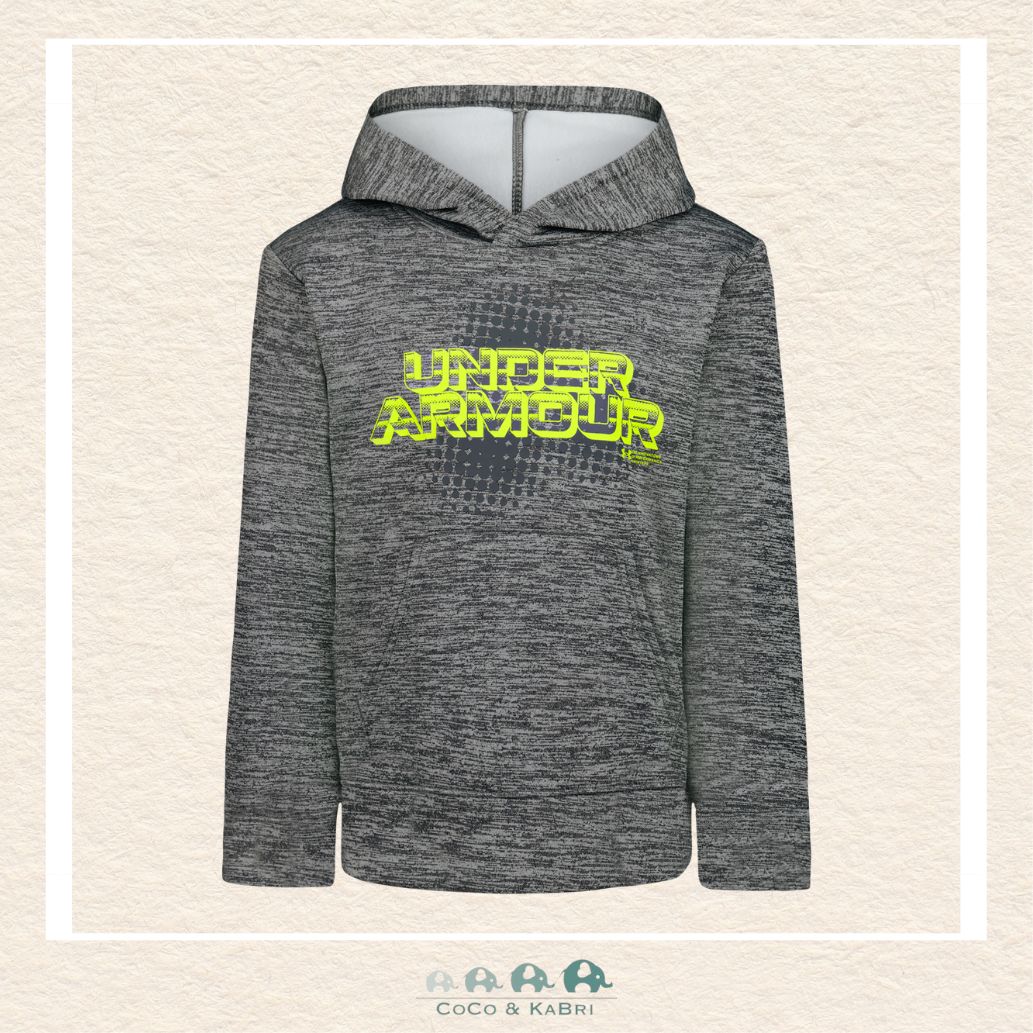 Under Armour Boys Gray Hoodie with Yellow Logo, CoCo & KaBri Children's Boutique