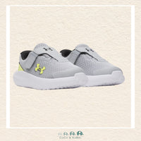 Under Armour: Boys' Infant Running Shoes Surge 4 AC - Gray/ Yellow, CoCo & KaBri Children's Boutique
