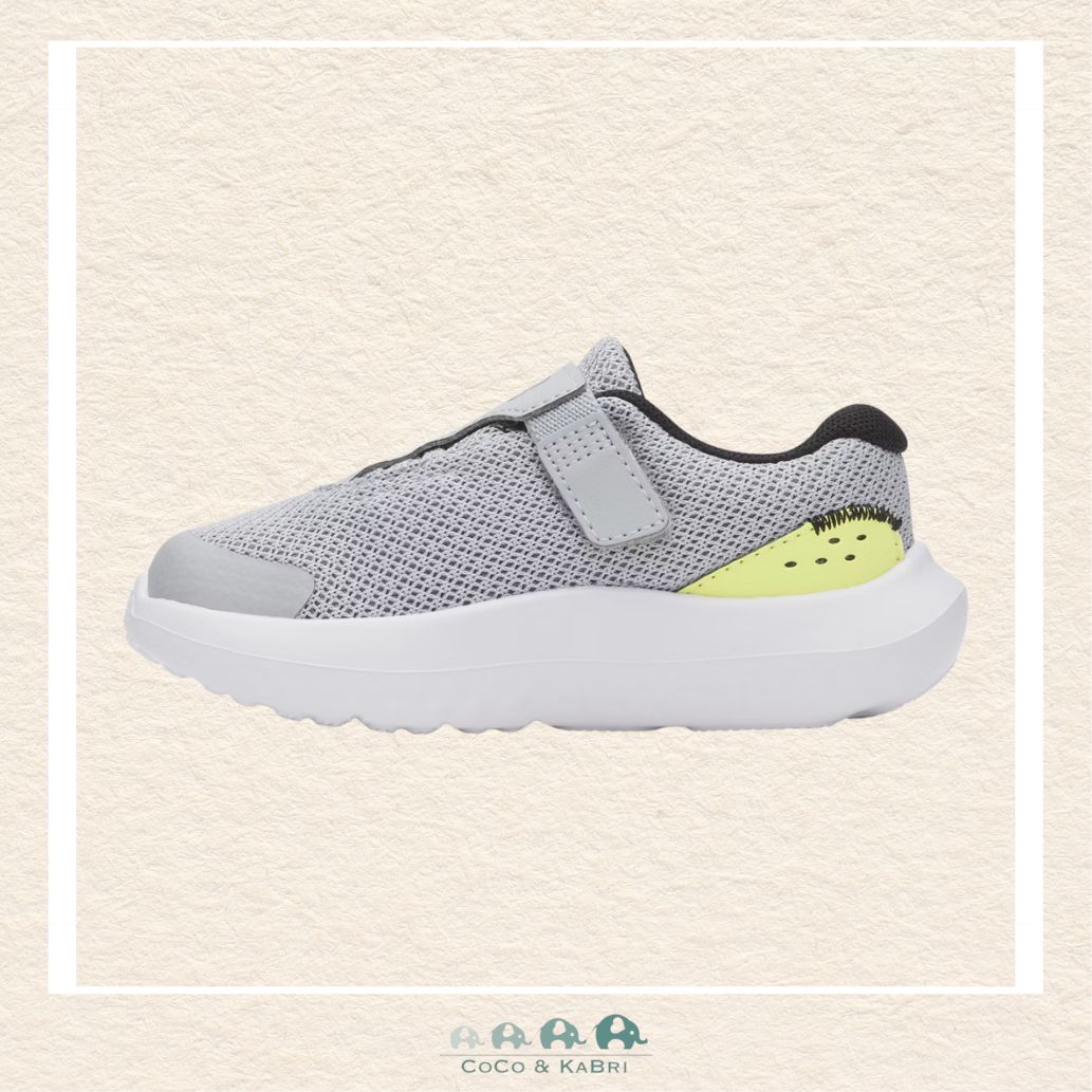 Under Armour: Boys' Infant Running Shoes Surge 4 AC - Gray/ Yellow, CoCo & KaBri Children's Boutique