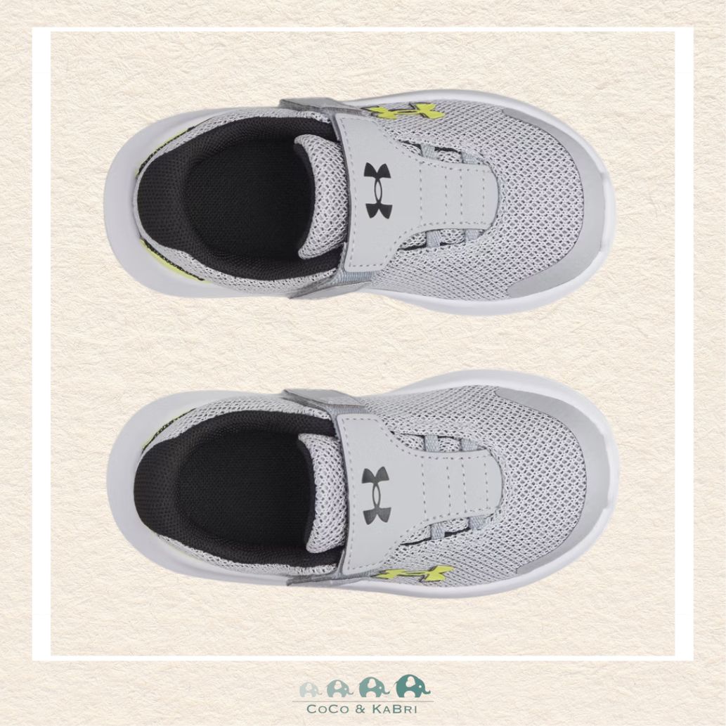 Under Armour: Boys' Infant Running Shoes Surge 4 AC - Gray/ Yellow, CoCo & KaBri Children's Boutique