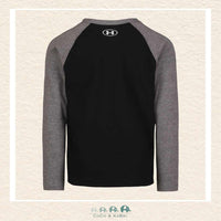 Under Armour: Boys' Long Sleeve Tshirt - Raglan Black, CoCo & KaBri Children's Boutique