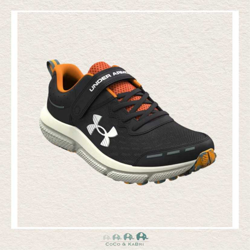 Under Armour Boys' Pre - School Assert 10 AC Running Shoes Black/Squad Orange (Y2), CoCo & KaBri Children's Boutique
