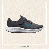 Under Armour: Boys' Pre-School Pursuit 3 AC Running Shoes - Pitch Gray (Q2-71), CoCo & KaBri Children's Boutique