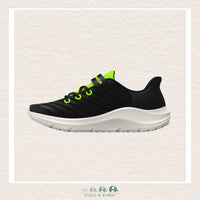 Under Armour Boys' Pre - School Pursuit 4 Big Logo AC Running Shoes - Black/Hyper Green (Q2), CoCo & KaBri Children's Boutique