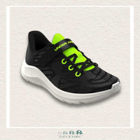 Under Armour Boys' Pre - School Pursuit 4 Big Logo AC Running Shoes - Black/Hyper Green (Q2), CoCo & KaBri Children's Boutique