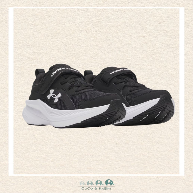 Under Armour: Boys' Pre - School Running Shoes Assert 11 AC Black - White (Z4), CoCo & KaBri Children's Boutique
