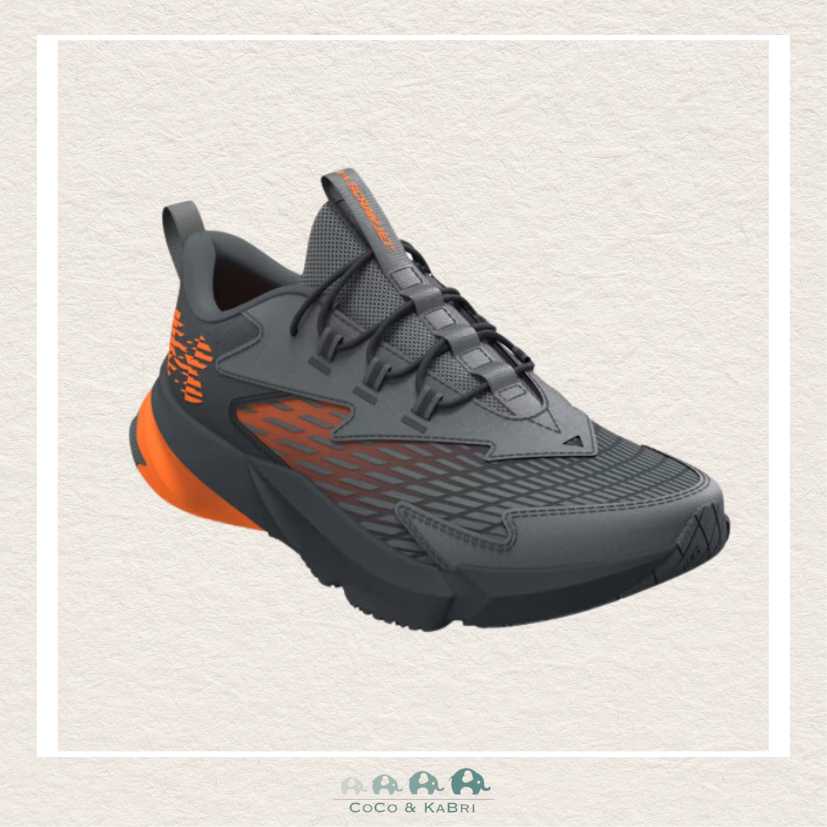 Under Armour Boys' Pre - School Scramjet 7 Running Shoes Anthracite/Blaze Orange (P3), CoCo & KaBri Children's Boutique