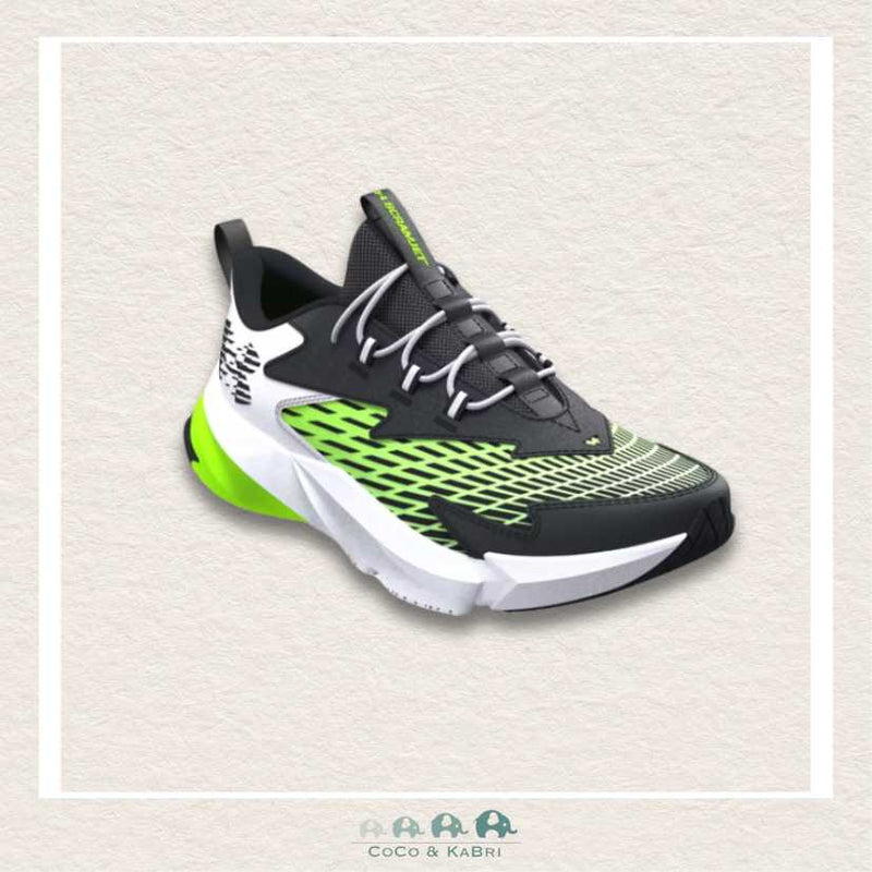 Under Armour Boys' Pre - School Scramjet 7 Running Shoes - White/Hyper Green (Q2), CoCo & KaBri Children's Boutique