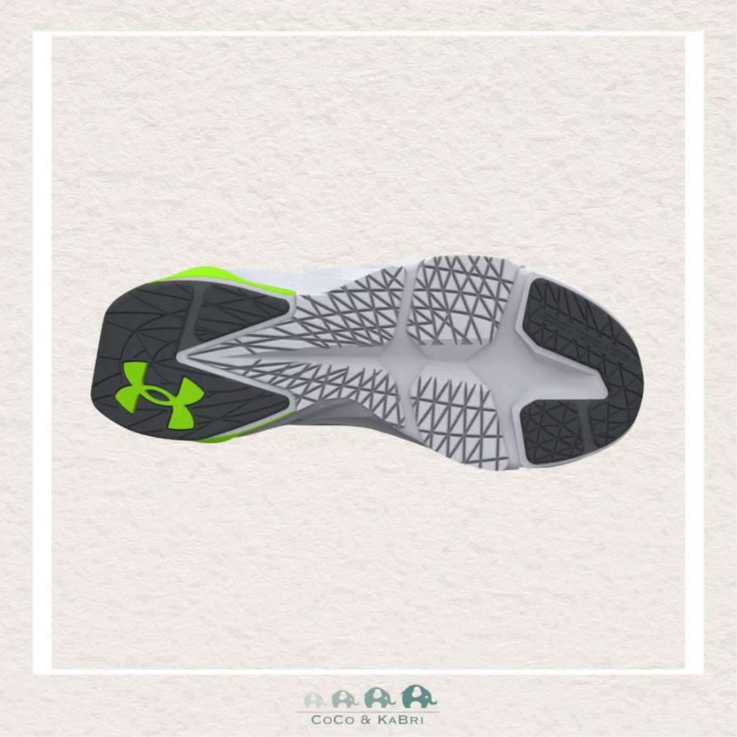 Under Armour Boys' Pre - School Scramjet 7 Running Shoes - White/Hyper Green (Q2), CoCo & KaBri Children's Boutique