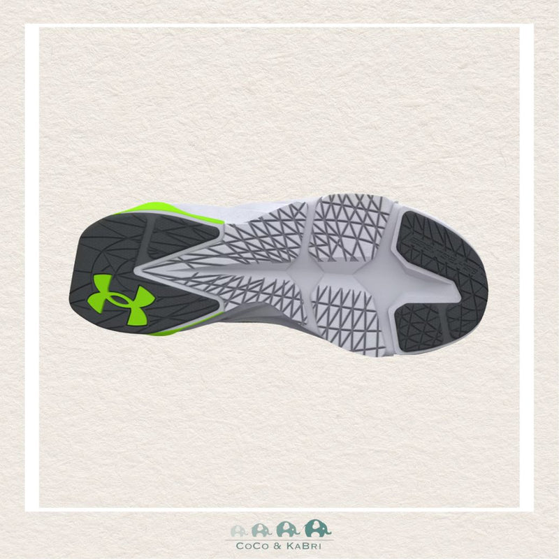 Under Armour Boys' Pre - School Scramjet 7 Running Shoes - White/Hyper Green (Q2), CoCo & KaBri Children's Boutique
