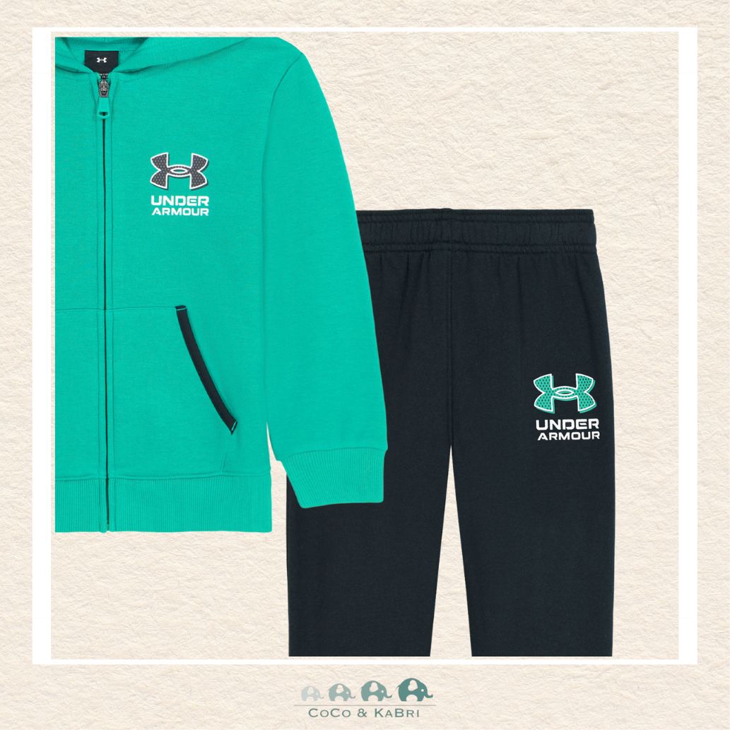 Under Armour: Boys' Rival FZ Hoodie Set - Geode Green, CoCo & KaBri Children's Boutique, Brooks Alberta Canada
