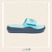 Side profile of the Fresco Blue Ignite Pro 8 slides highlighting the dual-layer Performance 4D Foam® footbed that contours to the foot for ultimate underfoot cushioning | Canada